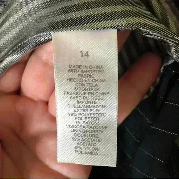 Liz Claiborne Striped Polyester Blazer Size 14 - Picture 9 of 10